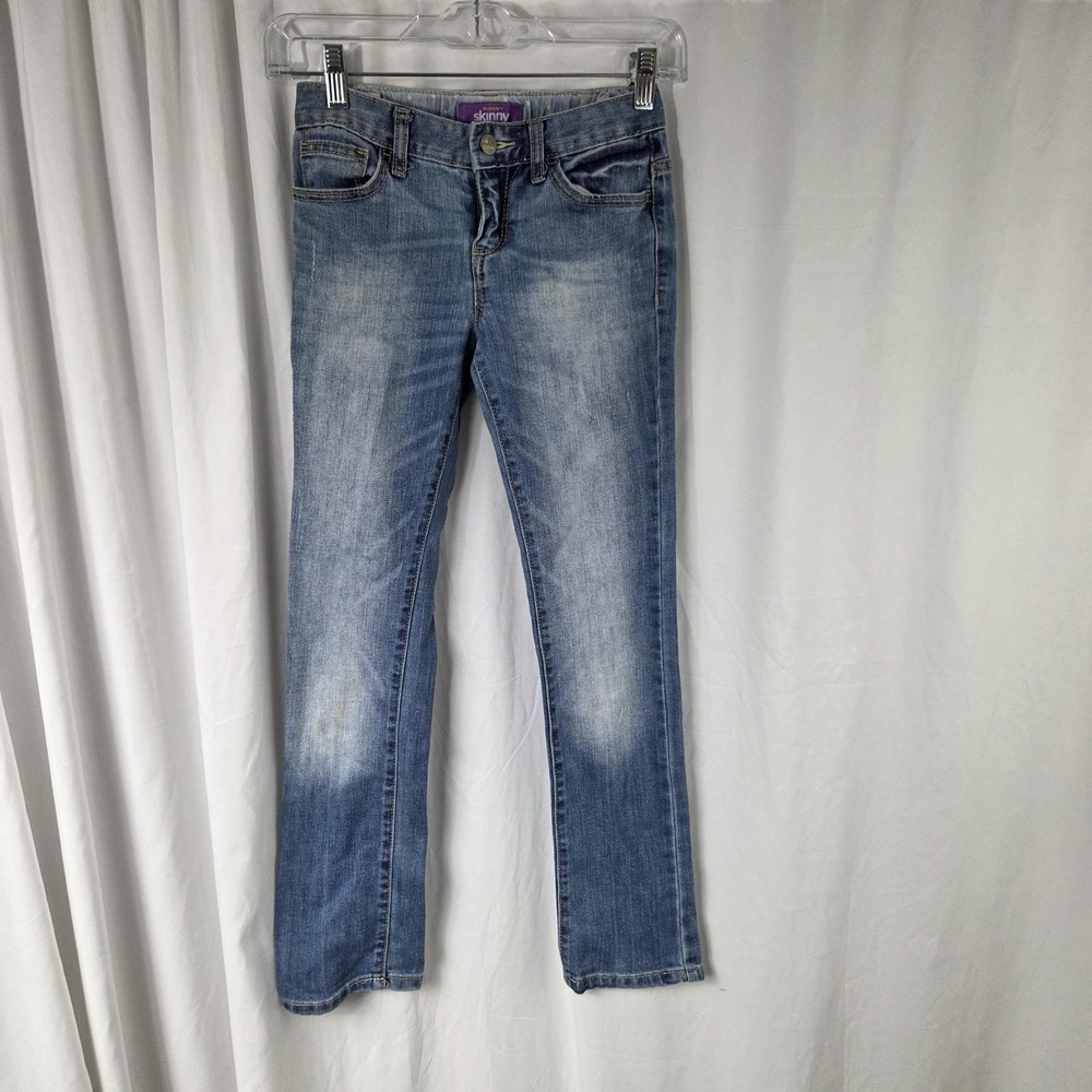 Old Navy Jeans Girls 10 Blue Light Wash Skinny Stretch Denim Adjustable Waist